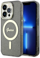 Панель Guess Glitter Gold MagSafe для Apple iPhone 14 Pro Max Чорний (3666339125592) - зображення 1