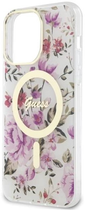 Etui plecki Guess Flower MagSafe do Apple iPhone 14 Pro Max Transparent (3666339115661) - obraz 3