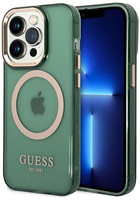 Панель Guess Gold Outline Translucent MagSafe для Apple iPhone 14 Pro Max Хакі (3666339069650) - зображення 1