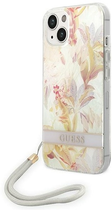 Панель Guess Flower Strap для Apple iPhone 14 Фіолетовий (3666339093914) - зображення 1