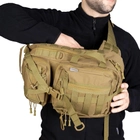 Тактичний однолямковий рюкзак Camotec з прихованим відділенням для зброї TCB Койот - зображення 12