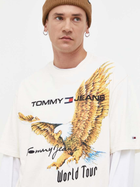 Koszulka męska bawełniana Tommy Jeans DM0DM17737 2XL Jasnobeżowa (8720644986103) - obraz 4