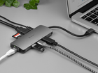Adapter Tracer A-3 USB Type-C z czytnikiem kart, HDMI 4K, USB 3.0, LAN, PDW 100W ETH (TRAPOD46998) - obraz 6