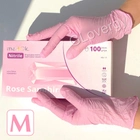 Рукавички нітрилові Mediok Rose Sapphire розмір M ніжно рожевого кольору 100 шт - зображення 1