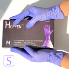 Рукавички нітрилові Hoffen розмір S лавандового кольору 100 шт - зображення 1