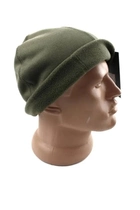 Зимова шапка флісова тепла універсальна для чоловіків і жінок розмір One size еластична без гумки Mil-Tec для холодної погоди оливкова - зображення 3