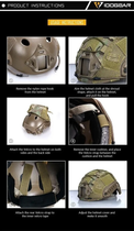 Кавер Idogear для тактического шлема IG-HC3802 размер M Мультикам - изображение 5