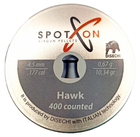 Кулі для пневматики Spoton Hawk 0.67 гр кал.4.5мм 400шт (050847) - зображення 3
