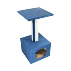 Дряпка Lucky Pet будинок "Грот", синій, 33х33х67 см