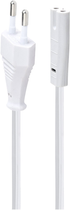Kabel Gembird Power cord, 6 ft, White (PC-184/2-W) - obraz 1