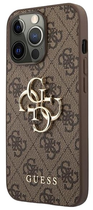 Etui plecki Guess 4G Big Metal Logo do Apple iPhone 13/13 Pro Brown (3666339024895)