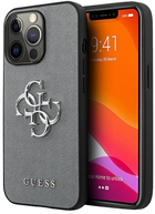 Панель Guess Saffiano 4G Metal Logo для Apple iPhone 13 Pro Gray (3666339024178) - зображення 1