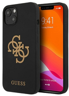 Etui plecki Guess Silicone 4G Logo do Apple iPhone 13 Black (3666339024246) - obraz 1