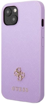 Панель Guess Saffiano Small Metal Logo для Apple Phone 13 Purple (3666339048051) - зображення 1