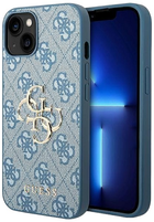 Etui plecki Guess Big Metal Logo do Apple iPhone 13 mini Blue (3666339024918) - obraz 1