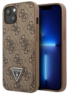 Панель Guess 4G Triangle Logo Cardslot для Apple iPhone 13 mini Brown (3666339048204) - зображення 1