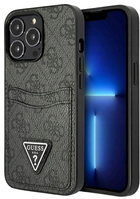 Панель Guess 4G Triangle Logo Cardslot для Apple iPhone 13 Pro Max Black (3666339048198)