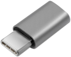 Adapter Qoltec USB Typ-C - Micro USB-B szary (5901878504780) - obraz 1
