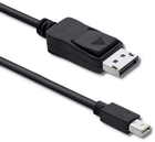 Кабель Qoltec Mini DisplayPort - DisplayPort 4K 1.8 m чорний (5901878504346) - зображення 1