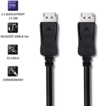 Kabel Qoltec DisplayPort v1.3 - DisplayPort v1.3 8K 3 m czarny (5901878504681) - obraz 2