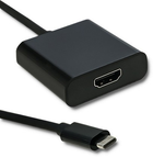 Adapter Qoltec USB Typ-C - HDMI 4K czarny (5901878503752) - obraz 1