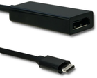 Adapter Qoltec USB Typ-C - DisplayPort 4K czarny (5901878503776) - obraz 1