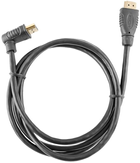 Кабель Qoltec HDMI High Speed With Eth. A - HDMI A угловий 90гр 1.3 м (5901878523071) - зображення 2