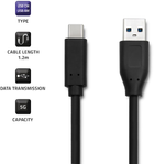 Kabel Qoltec USB 3.0 Type A męski - USB 3.1 Typ-C męski 1.2 m (5901878504919) - obraz 3