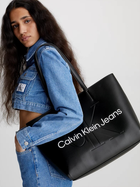 Torebka shopper damska Calvin Klein K60K610276 Czarna (8719856819712) - obraz 2