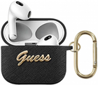 Чохол CG Mobile Guess Saffiano Script Metal Collection для AirPods 3 Black (3666339009809)