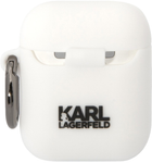 Etui CG Mobile Karl Lagerfeld Silicone Karl Head 3D do AirPods 1 / 2 Biały (3666339087838) - obraz 2