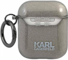 Etui CG Mobile Karl Lagerfeld Glitter Choupette do AirPods 1 / 2 Czarny (3666339009106) - obraz 2