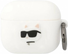 Etui CG Mobile Karl Lagerfeld Silicone Choupette Head 3D do AirPods 3 Biały (3666339087944) - obraz 1