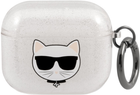 Чохол CG Mobile Karl Lagerfeld Glitter Choupette для AirPods 3 Silver (3666339009151)