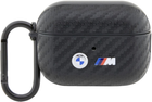 Etui CG Mobile BMW Carbon Double Metal Logo BMAP2WMPUCA2 do AirPods Pro 2 Czarny (3666339123840) - obraz 1