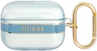 Etui CG Mobile Guess Strap Collection GUAPHHTSB do AirPods Pro Niebieski (3666339047115) - obraz 1