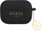 Etui CG Mobile Guess Silicone Charm 4G Collection GUAPLSC4EK do AirPods Pro Czarny (3666339039165)