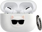 Etui CG Mobile Karl Lagerfeld Silicone Choupette KLACAPSILCHWH do Apple AirPods Pro Biały (3700740494479) - obraz 1