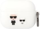 Etui CG Mobile Karl Lagerfeld Silicone Karl & Choupette KLACAPSILKCW do Apple AirPods Pro Biały (3666339088200) - obraz 1