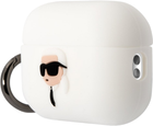 Etui CG Mobile Karl Lagerfeld Silicone Karl Head 3D KLAP2RUNIKH do Apple AirPods Pro 2 Biały (3666339099244) - obraz 3