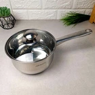 Ковш 1л из нержавеющей стали с крышкой с многослойным дном ARDESTO Gourmet
