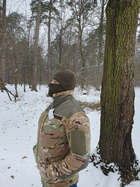 Кофта армійська з флісу для ЗСУ з накладками на плечах та ліктях 48 розміру кольору мультикам 2744 - зображення 8