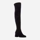 Muszkieterki damskie zamszowe na słupku za kolano Geox D16EFA0JZ21-C9999 37 24 cm Czarne (8050036412911) - obraz 3
