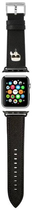 Pasek Karl Lagerfeld Saffiano Karl Heads KLAWLOKHK do Apple Watch Series 4/5/6/7 42-45 mm Czarny (3666339033729) - obraz 1