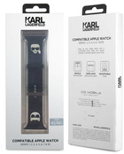 Pasek Karl Lagerfeld Silicone Karl & Choupette Heads KLAWLSLCKK do Apple Watch Series 1/2/3/4/5/6/7/SE 42-49 mm Czarny (3666339031558) - obraz 2