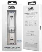 Ремінець Karl Lagerfeld Silicone Karl & Choupette Heads KLAWLSLCKW для Apple Watch Series 1/2/3/4/5/6/7/SE 42-45 мм White (3666339031596) - зображення 2