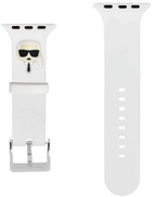 Pasek Karl Lagerfeld Silicone Choupette Heads KLAWLSLCW do Apple Watch Series 1/2/3/4/5/6/7/8/SE/SE2/Ultra 42-45 mm Biały (3666339033705) - obraz 3