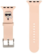 Pasek Karl Lagerfeld Silicone Karl Heads KLAWLSLKP do Apple Watch Series 1/2/3/4/5/6/7/8/SE/SE2/Ultra 42-45 mm Różowy (3666339031633) - obraz 3