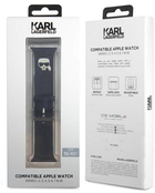 Pasek Karl Lagerfeld Silicone Karl Heads KLAWLSLKK do Apple Watch Series 1/2/3/4/5/6/7/8/SE/SE2/Ultra 42-45 mm Czarny (3666339031619) - obraz 3