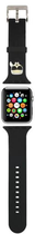 Pasek Karl Lagerfeld Silicone Karl Heads KLAWLSLKK do Apple Watch Series 1/2/3/4/5/6/7/8/SE/SE2/Ultra 42-45 mm Czarny (3666339031619) - obraz 4
